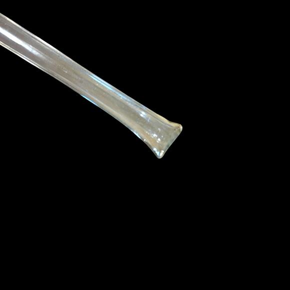 Vintage Iridescent Glass Lily Stem 8" Trumpet Flower Art Glass Epergne Insert - Picture 7 of 7